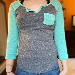 Two-toned long sleeve tee